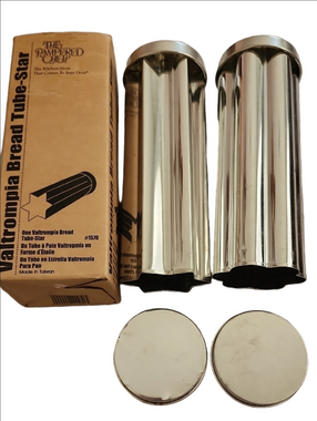 The Pampered Chef Stainless Steel Star & Flower Bread Tube Set - Silver